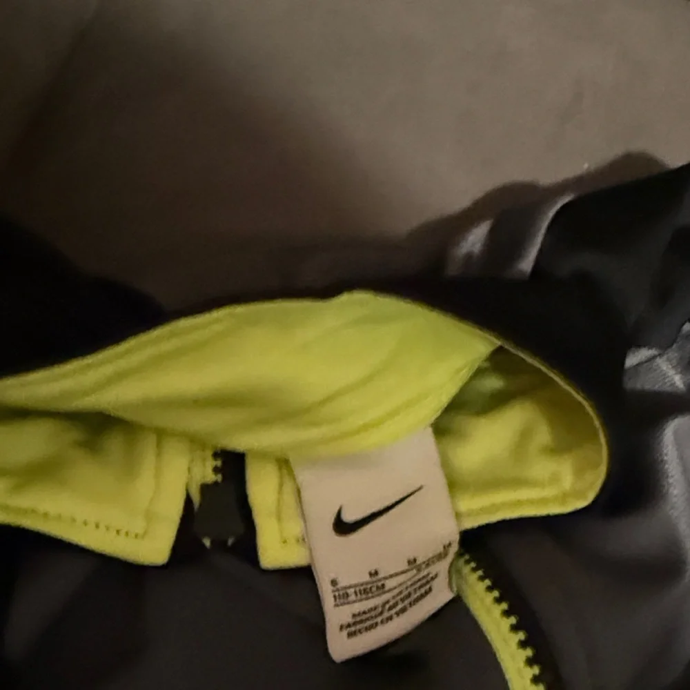 Nike Black & Gray Kids' Tracksuit with Neon Yellow Swoosh - Picture 2 of 4